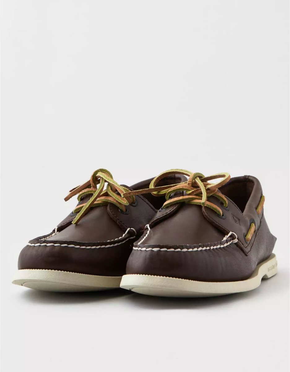 Chaussures Casual American Eagle Sperry Authentic Original Bateau Marron Foncé Homme | TIR-89428205